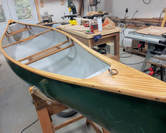 New decks and gunnels on a Scott canoe.